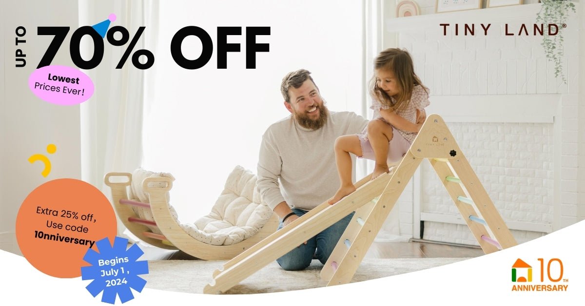 Transform Playtime with Tiny Land's Wooden Climber – Up to 70% Off - Tiny Land INC