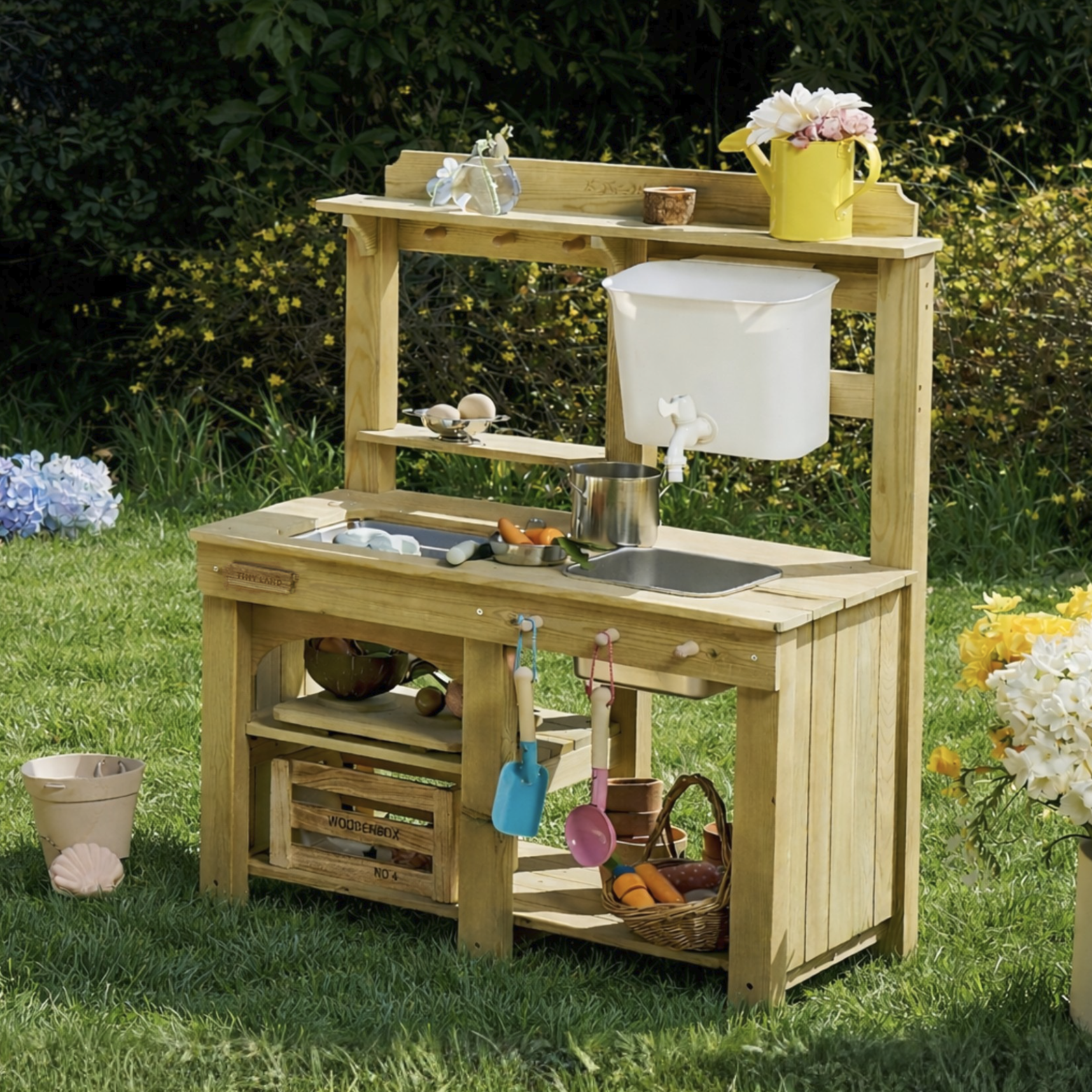 Tiny Land 3-in-1 Outdoor Playset: Mud, Water & Sand Fun for Kids