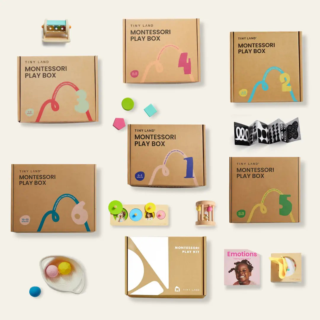 Montessori boxes for babies from 1 month to 24 months