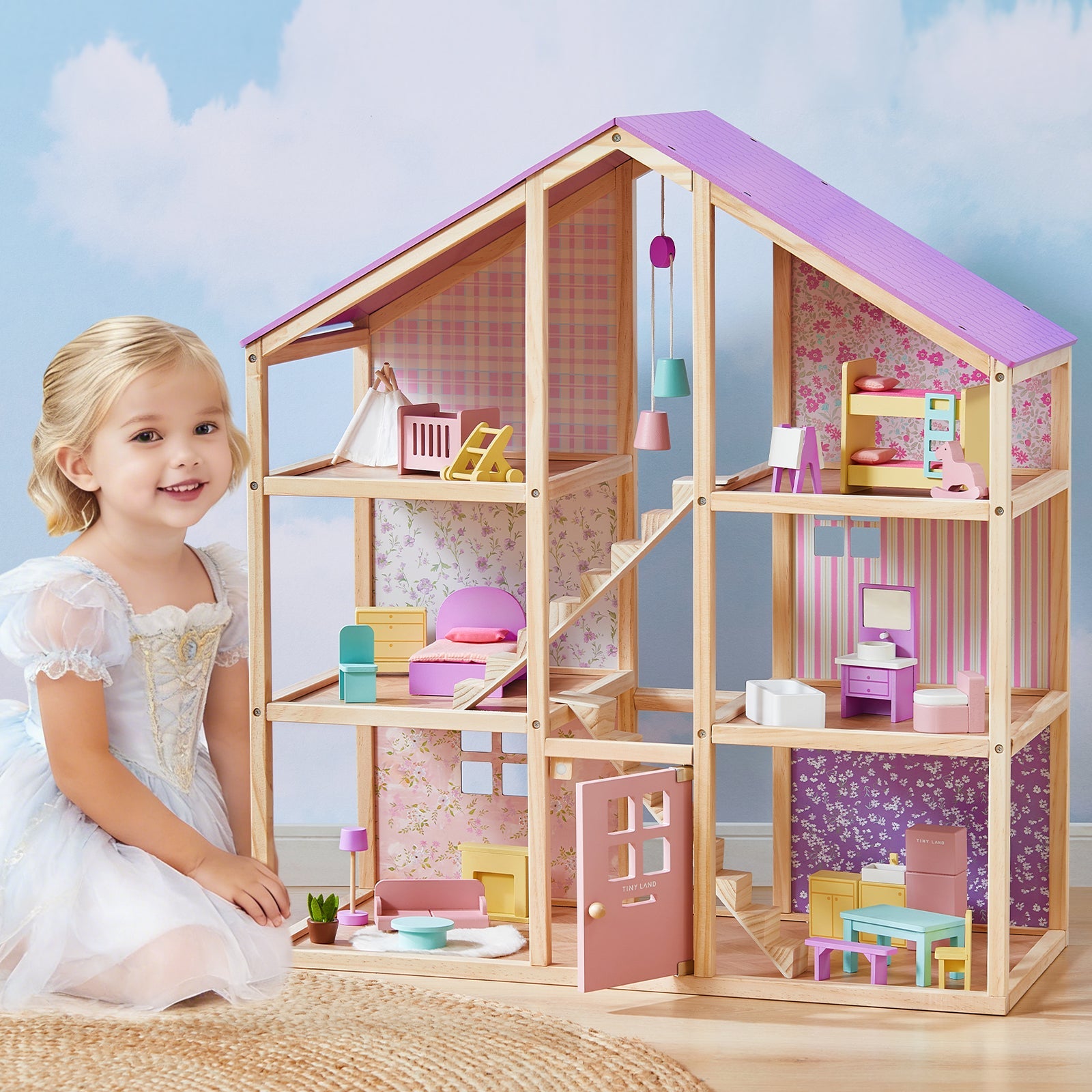 Best Large Wooden Dollhouse Accessory for Baby | Creative Play Guide