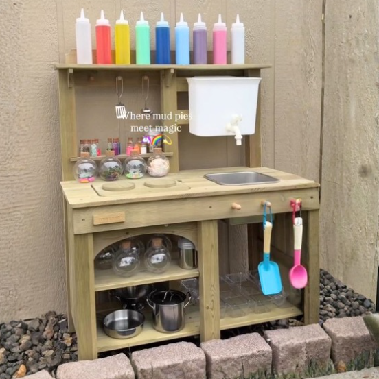 Mud Kitchen Sensory Play Ideas: Sparkle Potions & Rainbow Tea for Kids