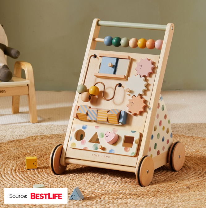 Tiny Land Wooden Baby Walker Featured in Best Life’s Baby Registry Guide
