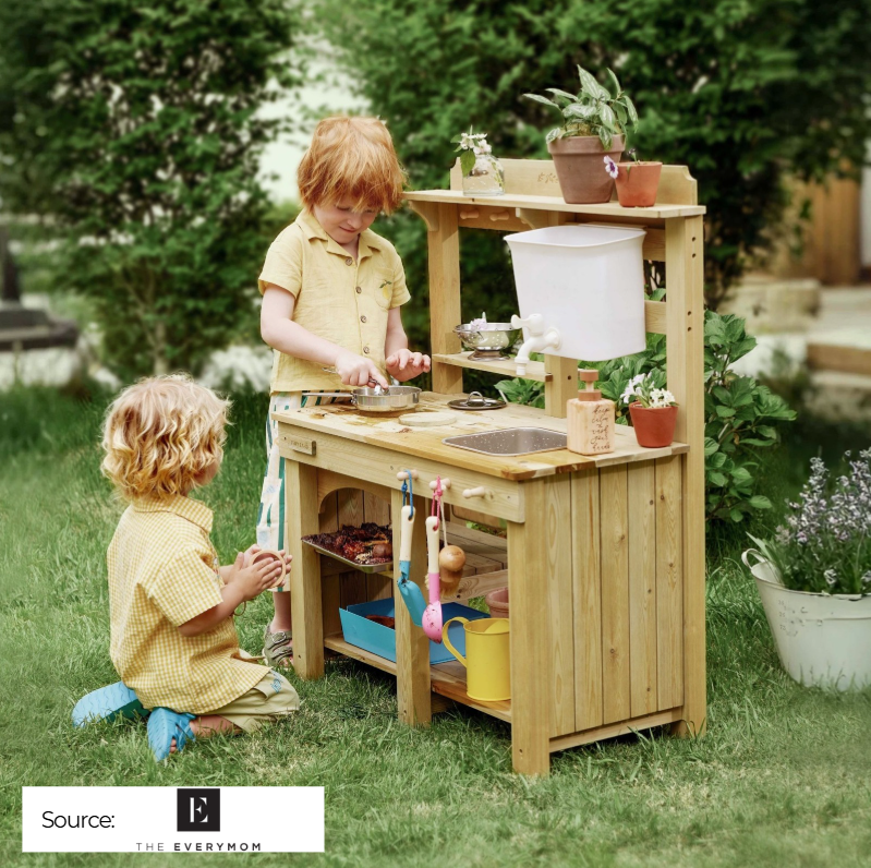 As Seen in The Everymom: Tiny Land Outdoor Mud Kitchen Featured in 2026 Kids Outdoor Toy Guide