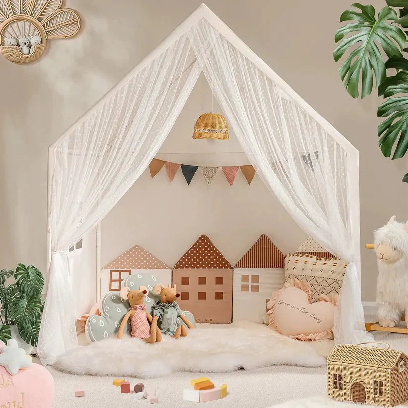 How to Decorate a kids Small House Tent for Halloween on a Budget - Tiny Land INC