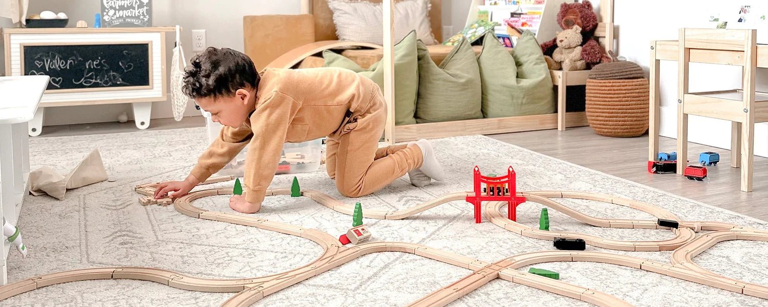 What is the best-quality wooden train track set - Tiny Land INC