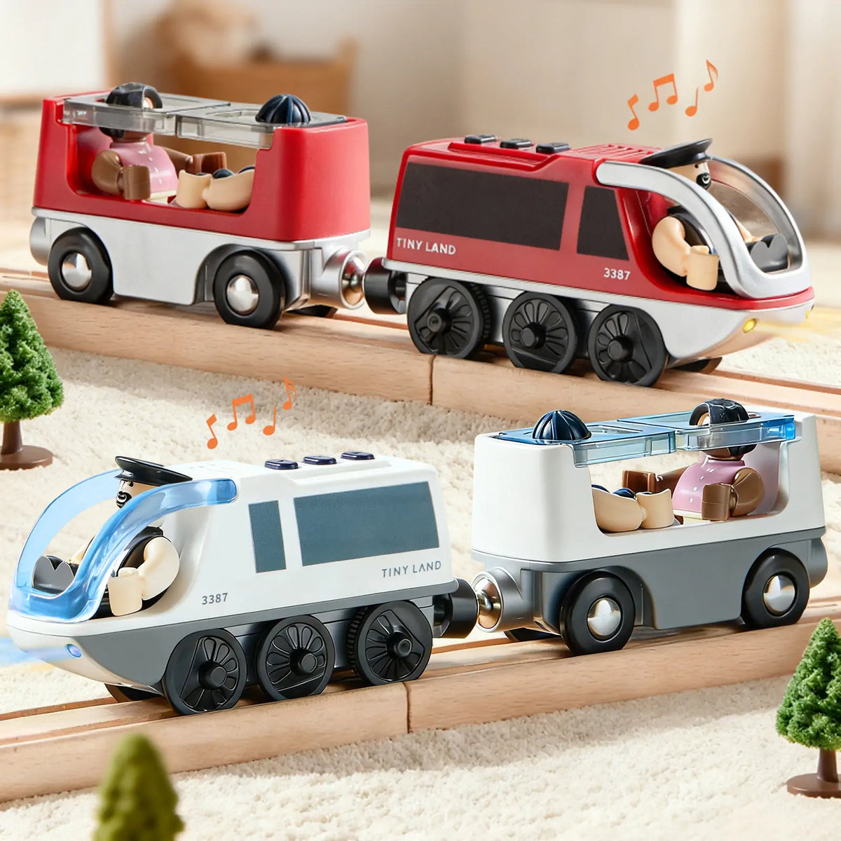 Tiny Land® Dual-Color Electric Toy Train