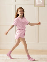 Girls Pajama Sets Short Pants - Blush Pink - Tiny Land INC