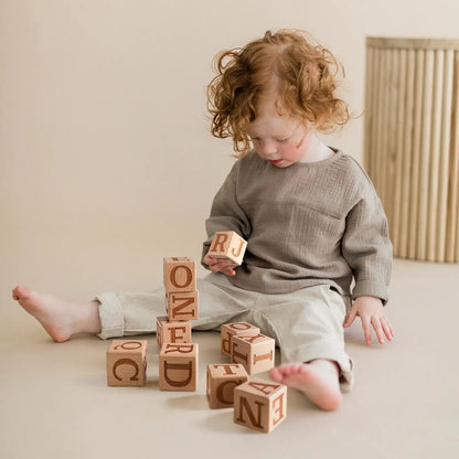 Tiny Land® Wooden Alphabet Blocks Lifestyle2