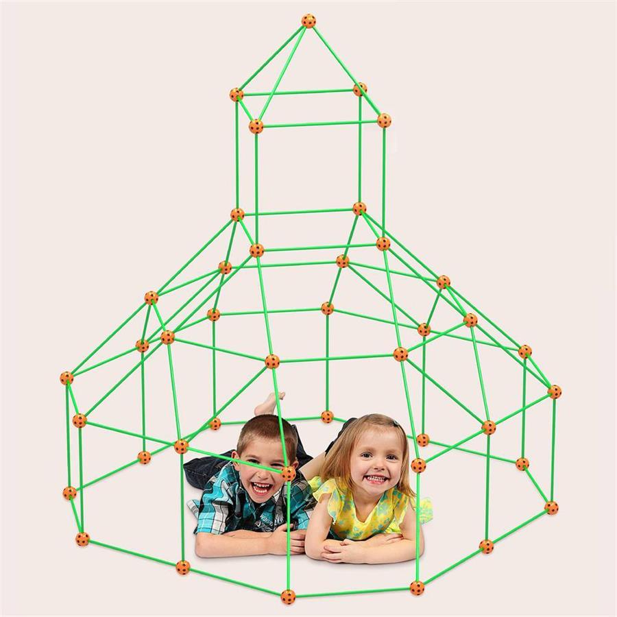 Fort Building Kit for Kids 160 Pieces Glow in the Dark Air Forts Builder  Gift Co