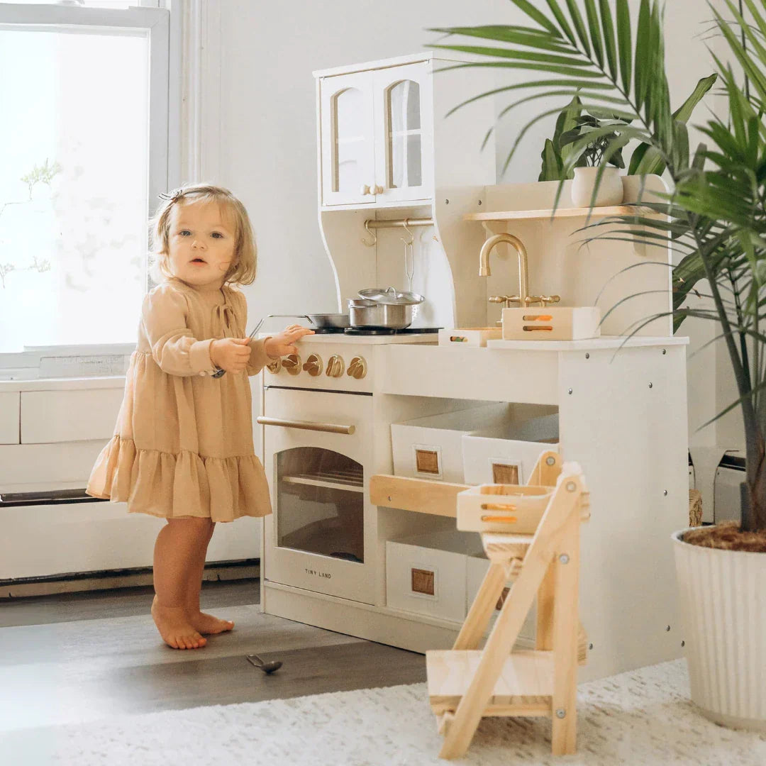 How a Wooden Play Kitchen With Storage Supports Learning, Play, and Everyday Living