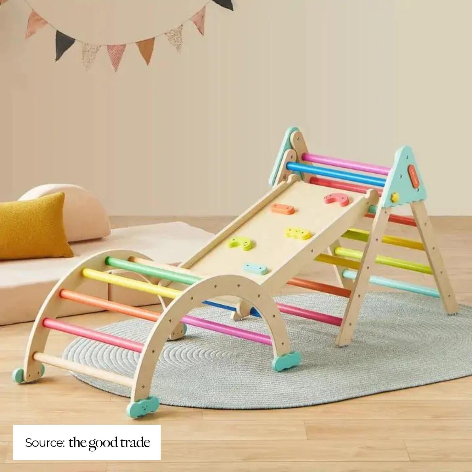 Tiny Land 7-in-1 Pikler Triangle Set Named One of The Good Trade’s Best Pikler Triangle Sets