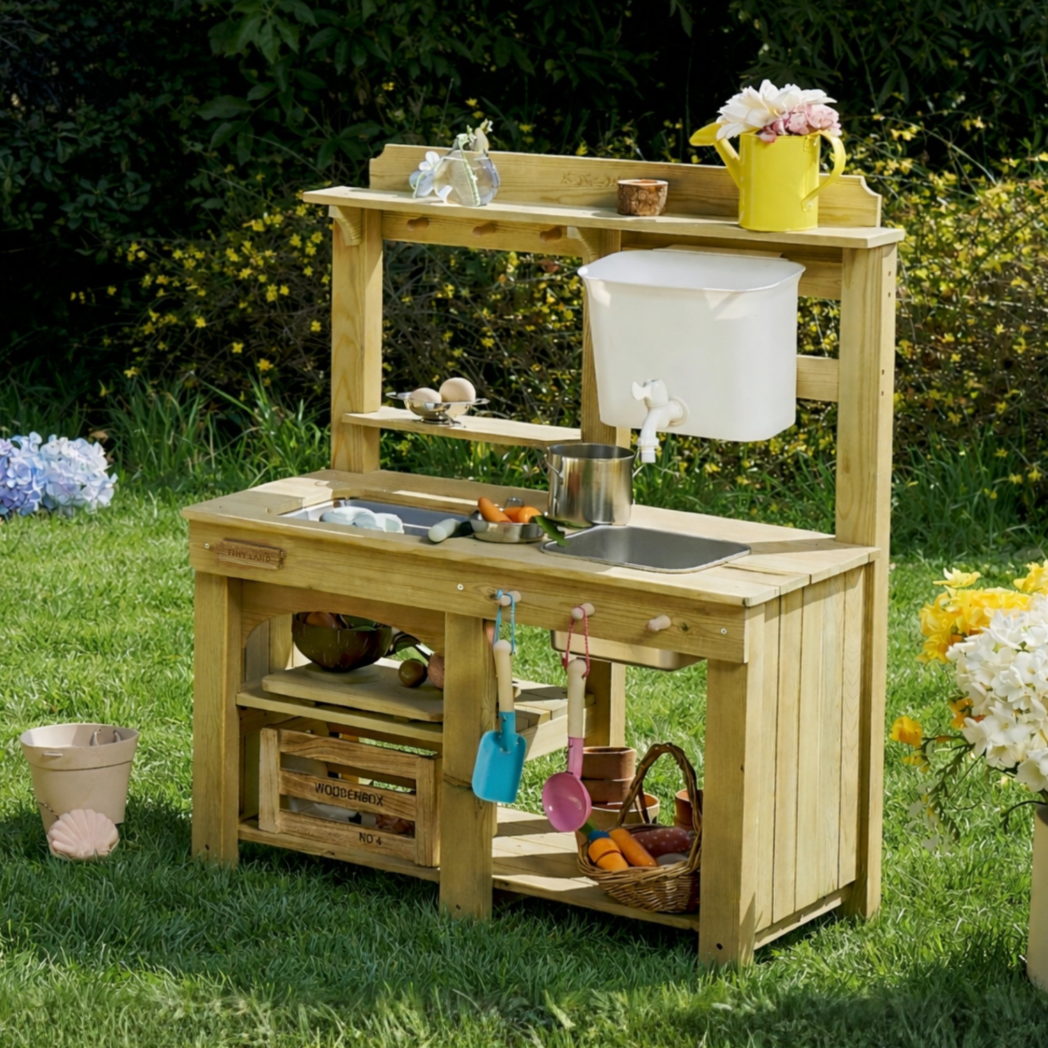 Tiny Land 3-in-1 Outdoor Playset: Mud, Water & Sand Fun for Kids