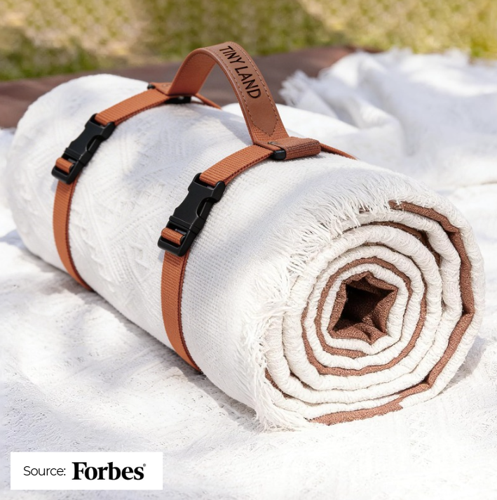 Tiny Land Picnic Blanket Featured in Forbes 2026 Outdoor Living Trends Coverage