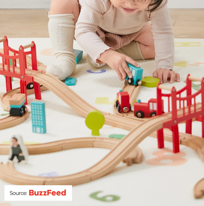 Tiny Land Wooden Train Set Featured in BuzzFeed’s Roundup of 22 Train Sets for Kids