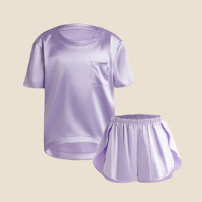 Girls Pajama Sets Short Pants - Purple