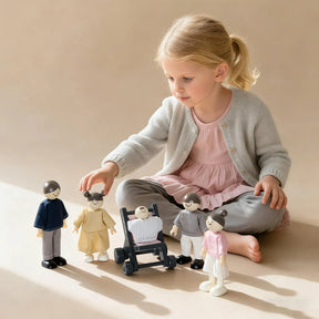 Tiny Land® Wooden Dollhouse Dolls
