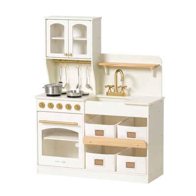 Wooden Play Kitchen with Storage