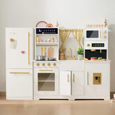 Tiny Land® Premium Play Kitchen & Fridge Set - Cream