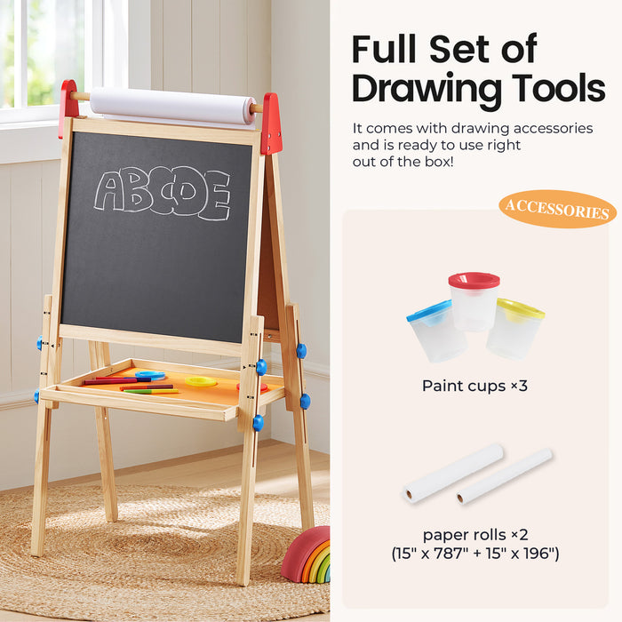 Easel with kids painting