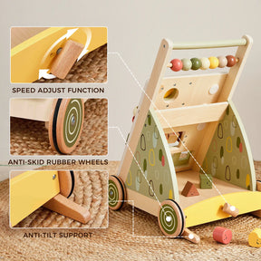 Tiny Land® Sage Green Wooden Baby Walker