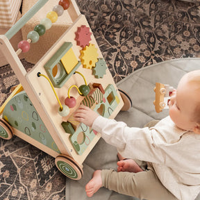 Tiny Land® Sage Green Wooden Baby Walker