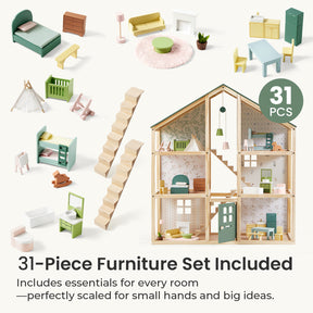 Tiny Land® Sweetwood Evergreen Dollhouse - Tiny Land INC