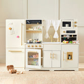 Tiny Land® Iconic Water Play Kitchen & Premium Wooden Refrigerator