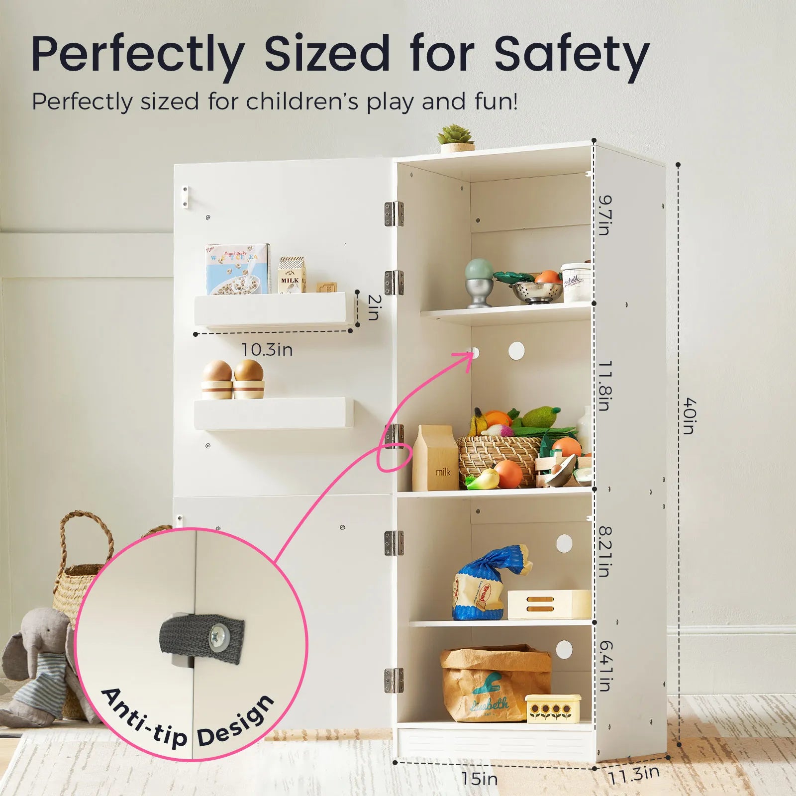 Tiny Land® Farm-to-Table Play Set: Interactive Kitchen, Storage Fridge & Organic Food Collection
