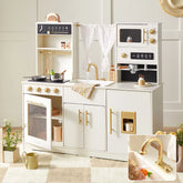 Tiny Land® Iconic Aqua Kitchen with Real - Flow Water System - Cream - Tiny Land INC