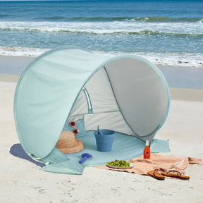 The Tiny Land® One-Stop Beach Toy & Tent Set – Sea Blue by Tiny Land provides UV-protective shade and fun toys, making it ideal for family beach outings or a playful day by the shore.
