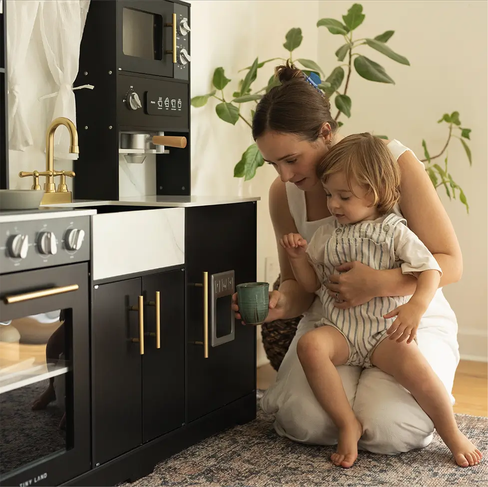 Tiny Land Modern Versatile Play Kitchen: An Artistic Take on Kids Pretend Play