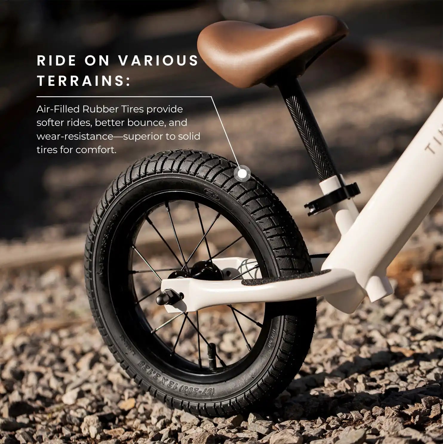 Tiny Land® Balance Bike - Milky White - Tiny Land INC