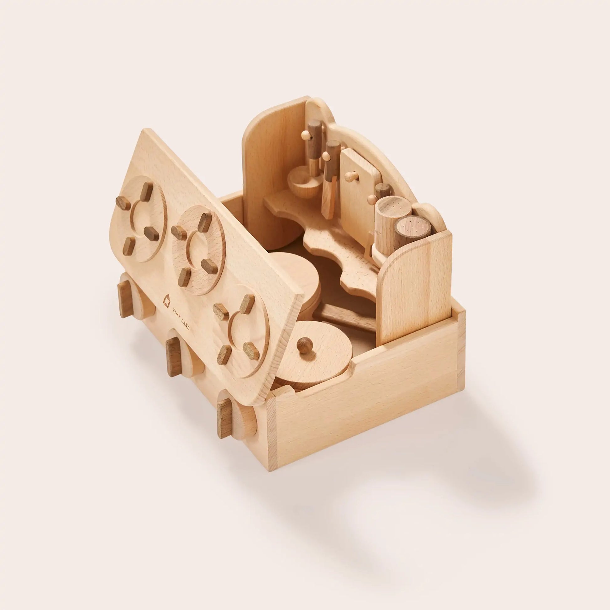 Tiny Land® Wooden Stove Cooking Toys 3