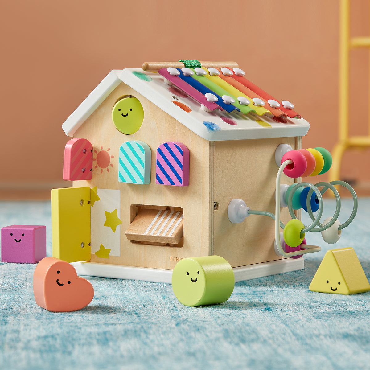 Tiny Land® Cottage Activity Cube - Rainbow - Tiny Land INC