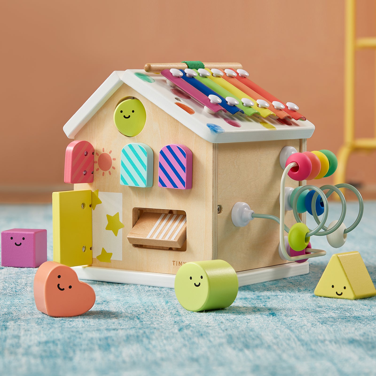 Tiny Land® Cottage Activity Cube - Rainbow - Tiny Land INC