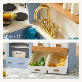 Tiny Land® Serenity Play Kitchen - Lagoon Blue - Tiny Land INC