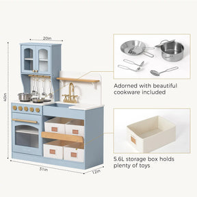 Tiny Land® Serenity Play Kitchen - Lagoon Blue - Tiny Land INC