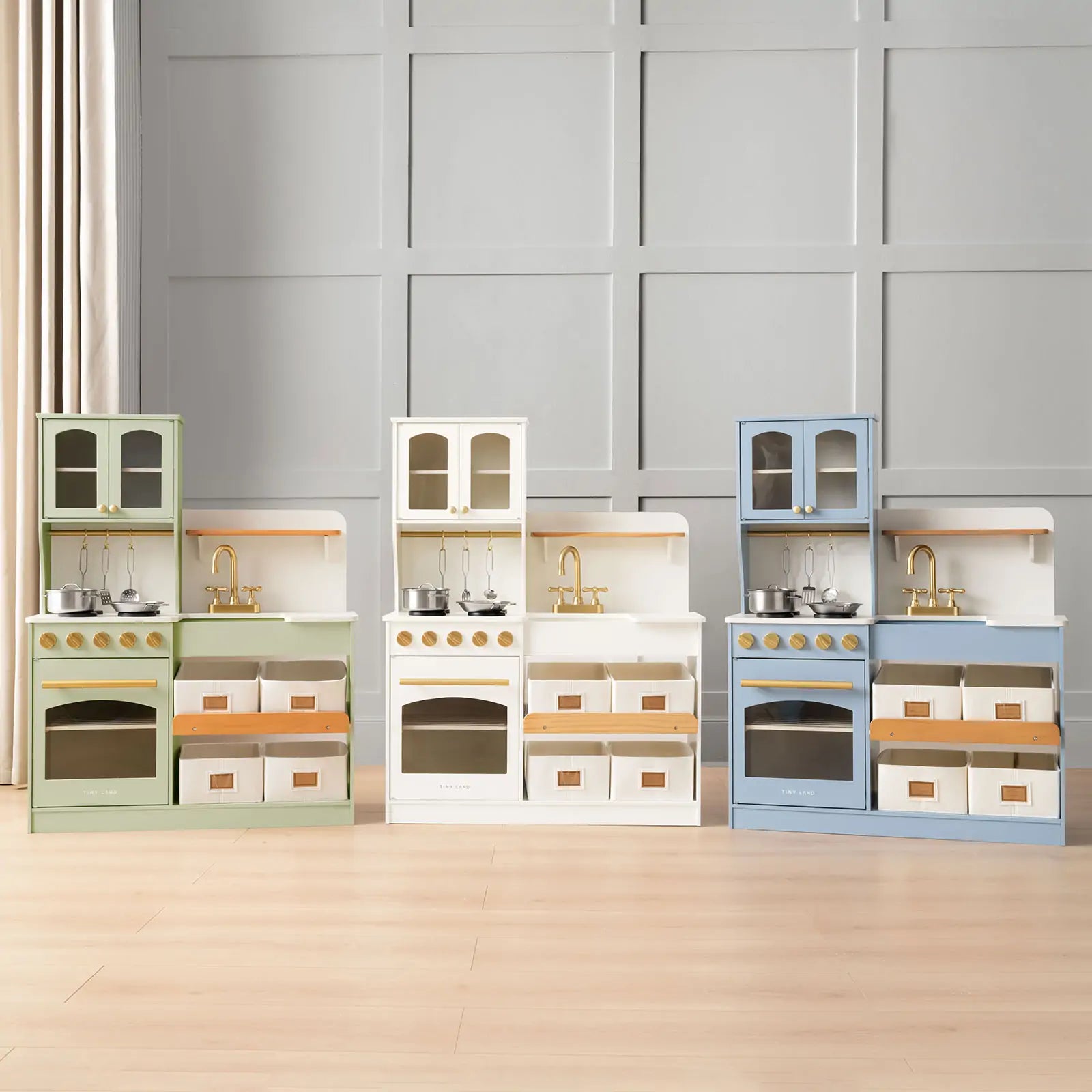 Tiny Land® Serenity Play Kitchen - Lagoon Blue - Tiny Land INC