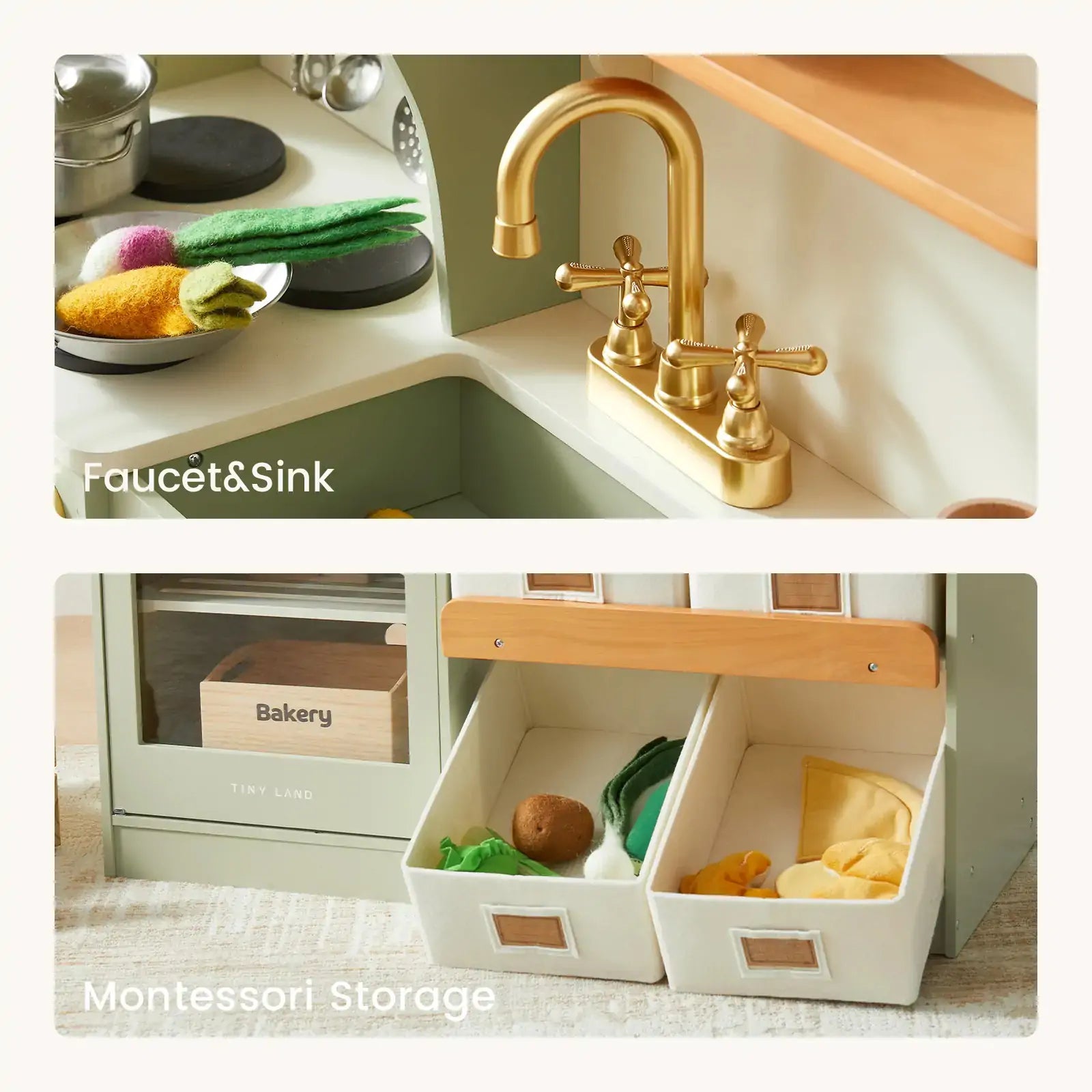 Tiny Land® Serenity Play Kitchen - Sage Green