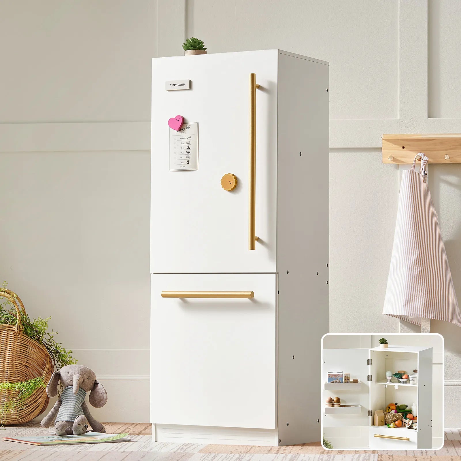 Tiny Land® Farm-to-Table Play Set: Interactive Kitchen, Storage Fridge & Organic Food Collection