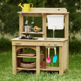 Tiny Land® Mud Kitchen - DuoPlay Outdoor Play Kitchen for Kids - Tiny Land INC