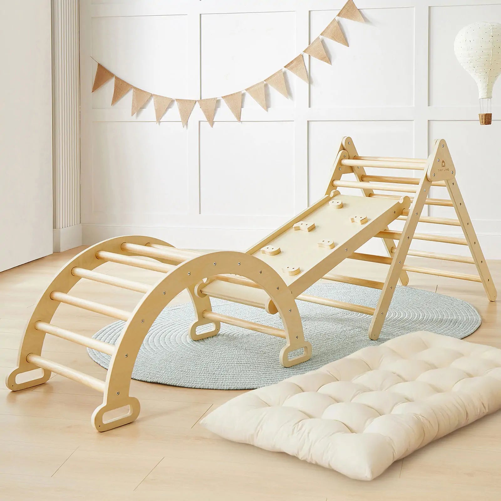 Tiny Land® 7-in-1 Montessori Climbing Set with Play Pad