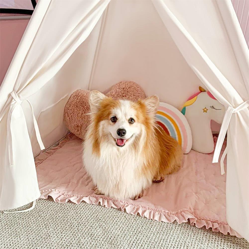 Tiny Land Kids Teepee Tent Children Play Tent with Mat & Carry Case