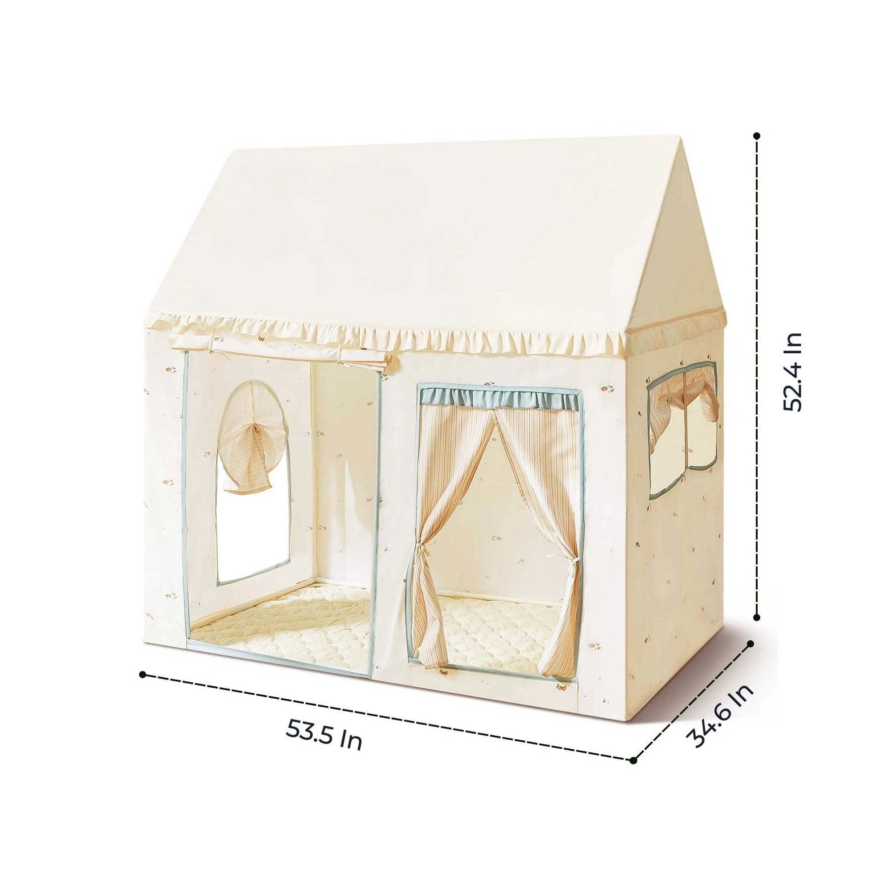 Tiny Land® Sweet Citrus Kid's Play Tent - Creamy white/blue - Tiny Land INC