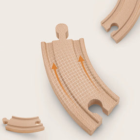 Tiny Land® Wooden Track Trains 55 Pcs - Tiny Land INC