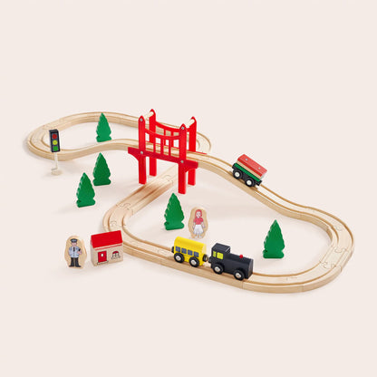 Tiny Land® Wooden Train Set for Children 39 Pcs | Tiny Land Offical Store® | All for Kids