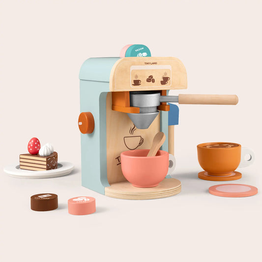 Tiny Land® Wooden Kids Play Coffee Maker Set Cover
