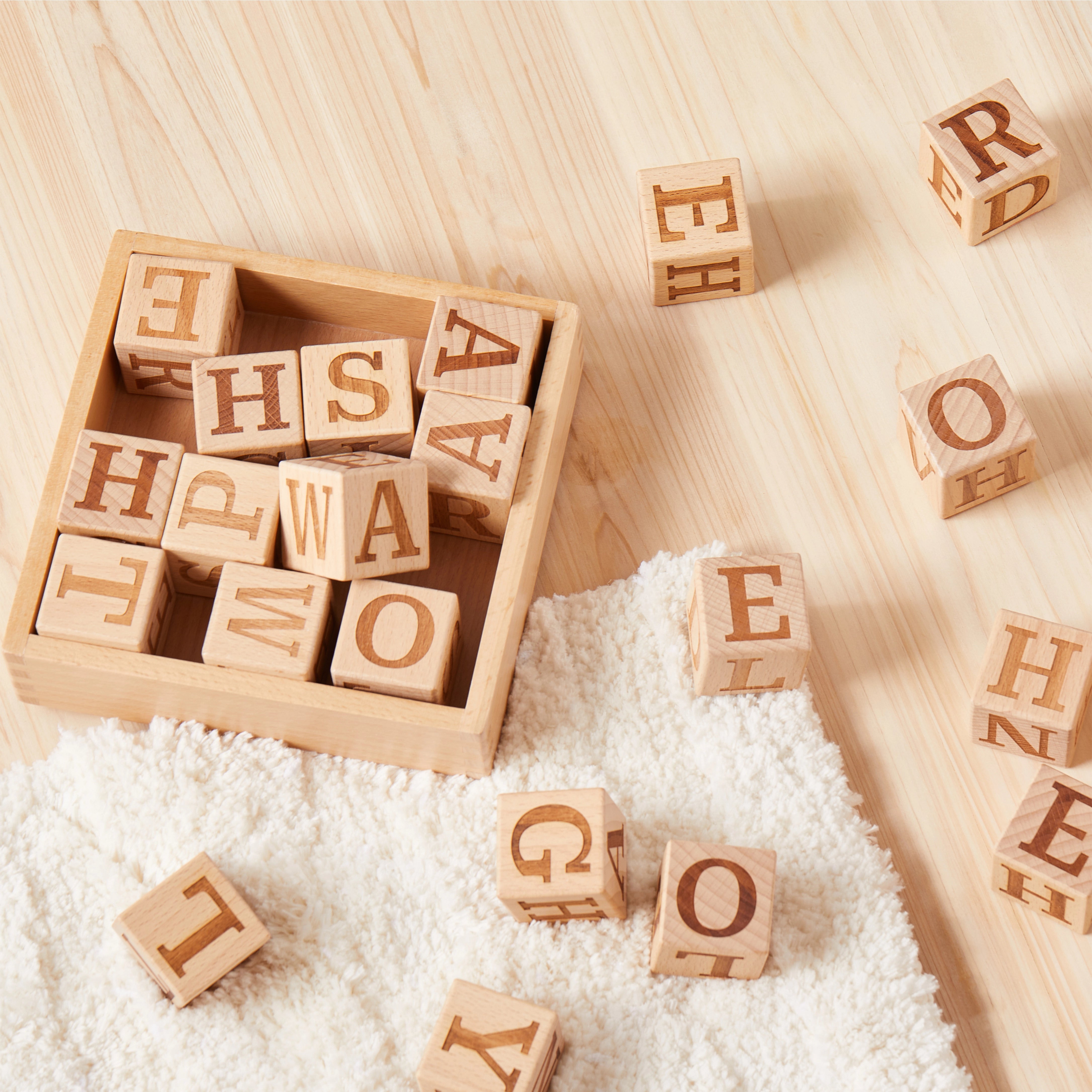 Wooden Alphabet Blocks
