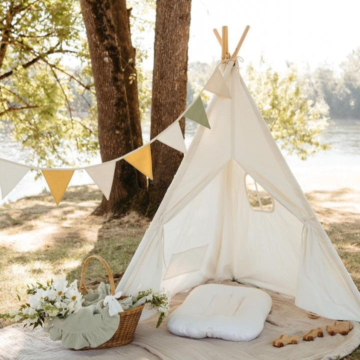 Tiny Land Kids Teepee Tent Children Play Tent with Mat & Carry Case