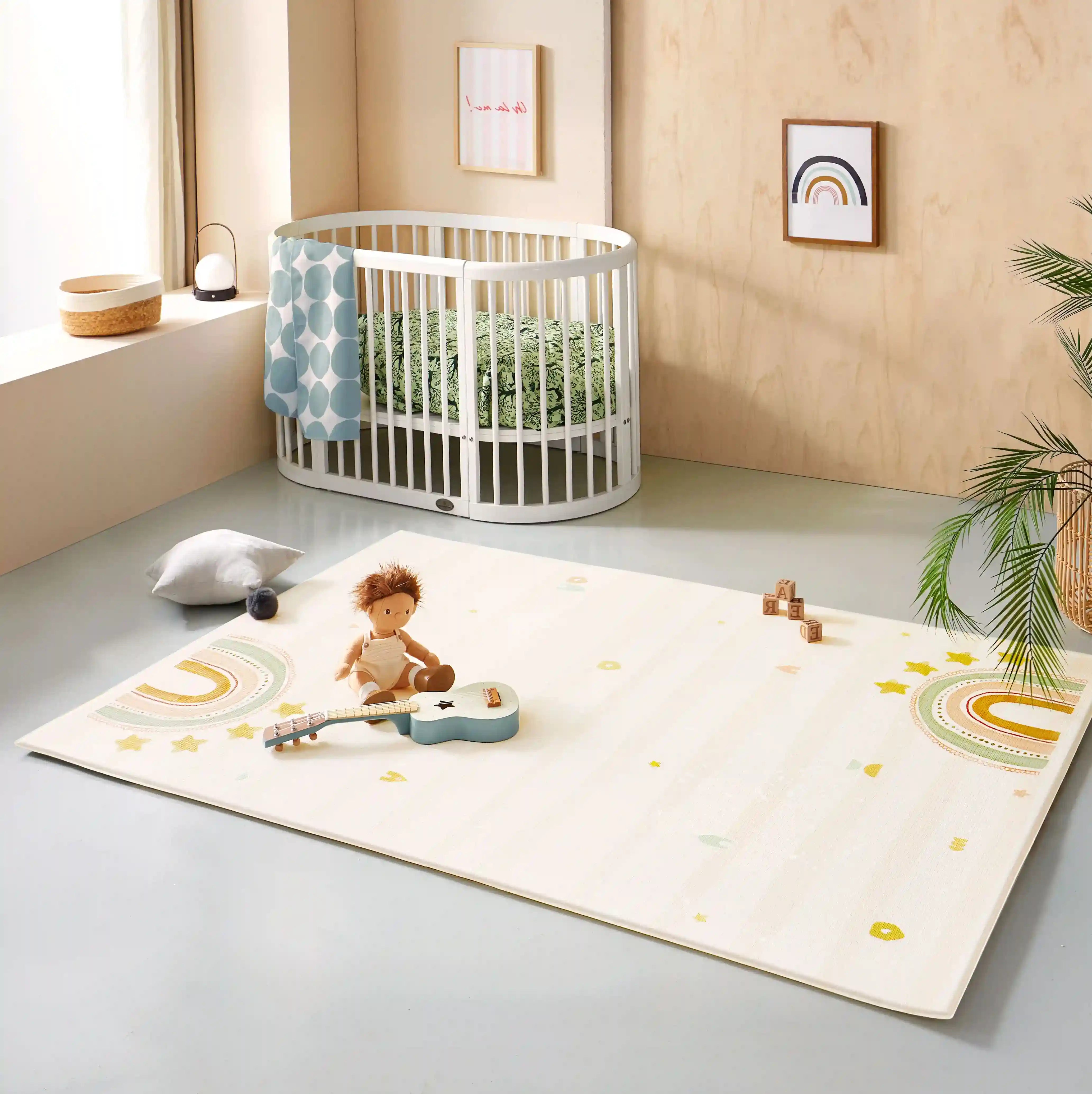 Tiny Land® Baby Playmat Striped Meadow Back